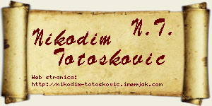 Nikodim Totošković vizit kartica